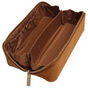 Alice Wheeler London Kensington Small Suede Train Case - Fudge Tan