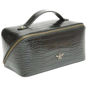 Alice Wheeler London Luxury Train Case - Black Croc