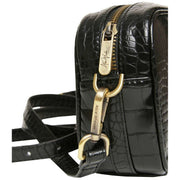 Alice Wheeler London Mini Mayfair Camera Cross Body Bag - Black Croc