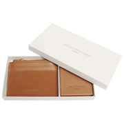 Alice Wheeler London Coffret cadeau porte-monnaie et miroir compact Veronica - Marron clair