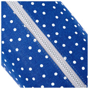 Roka Mayfair Petite trousse de toilette en toile de coton - Bleu marine à pois
