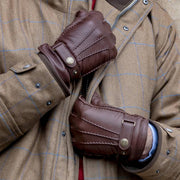 Gants en cuir de cerf Dents Whitchurch - Marron noyer