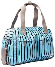 Petit sac de sport en toile recyclée Roka Gatwick - Rayure bleue