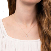 Beginnings Cubic Zirconia Bee Charm Pendant - Silver