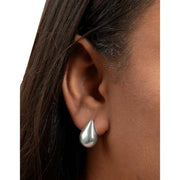 Beginnings Highly Polished Droplet Stud Earrings - Silver