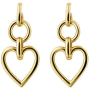 Beginnings Open Heart Drop Earrings - Gold