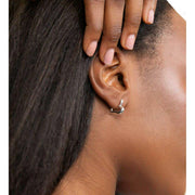 Beginnings Open Heart Hoop Earrings - Silver