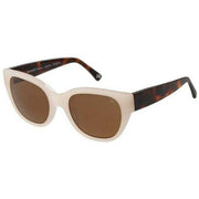 Botaniq Calm Cat-Eye Sunglasses - White/Brown Tort