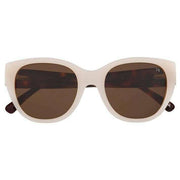 Botaniq Calm Cat-Eye Sunglasses - White/Brown Tort