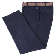 BRUHL Montana Micro Twill Stretch Lightweight Chinos  - Marine Navy