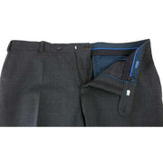 BRUHL Steward Classic Plain Front Wool Mix Trousers - Dark Grey