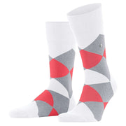 Burlington Clyde Socks - White/Pink/Grey