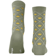 Burlington Crown Socks - Leaf Green