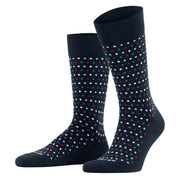 Burlington Dot Socks - Marine Navy