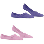 Lot de 2 paires de chaussettes invisibles Burlington Everyday - Foxglove Lilas