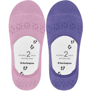 Lot de 2 paires de chaussettes invisibles Burlington Everyday - Foxglove Lilas