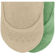 Lot de 2 paires de chaussettes invisibles Burlington Everyday - Vert persan