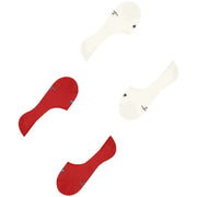 Lot de 2 paires de chaussettes invisibles Burlington Everyday - Rouge actif