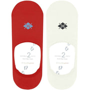 Lot de 2 paires de chaussettes invisibles Burlington Everyday - Rouge actif