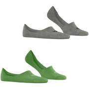 Burlington Everyday 2-Pack No Show Socks - Fairway Green