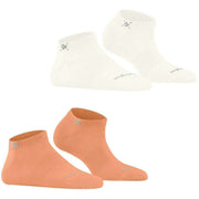 Burlington Everyday 2-Pack Sneaker Socks - Peach Orange
