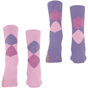 Burlington Everyday Argyle 2-Pack Socks - Berry Pool Pink