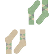 Lot de 2 paires de chaussettes Burlington Everyday Argyle - Beige crème