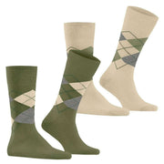 Lot de 2 paires de chaussettes Burlington Everyday Argyle - Vert Salvia