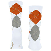Burlington Rib Court Socks - White/Orange