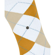 Chaussettes Burlington Rib Court - Blanc/Jaune