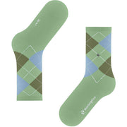 Burlington Rib Courtside Socks - Quiet Green