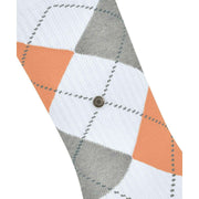Burlington Rib Courtside Socks - White/Orange