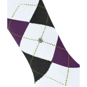Burlington Rib Courtside Socks - White/Purple