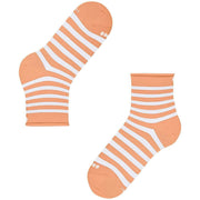 Burlington Swansea Short Socks - Peach Orange