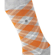 Burlington Tartan Socks - Heather Grey