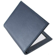 Byron and Brown Folding Nappa Leather 2 Fold 3.5 x 2.5 Travel Frame - Navy