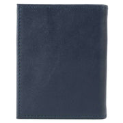 Byron and Brown Folding Nappa Leather 2 Fold 3.5 x 2.5 Travel Frame - Navy