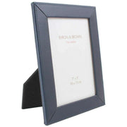 Byron and Brown Slim Classic Nappa Leather 7 x 5 Photo Frame - Dark Blue