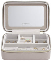 Boîte à bijoux de voyage de luxe Stackers - Raphia taupe