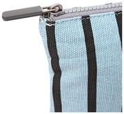 Pochette moyenne en toile de coton Roka Maida Vale - Rayure bleue