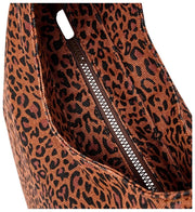 Roka Hoxton Grand sac à bandoulière en toile de coton - Mini Léopard Marron