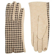 dents-touchscreen-dogtooth-design-gloves---natural-34477568