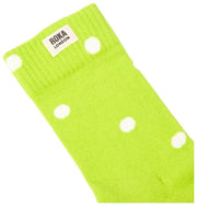 Chaussettes Roka Wimbledon Crew - Lime Green Dot
