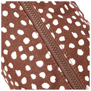 Roka Mayfair Petite trousse de toilette en toile de coton - Pois marron