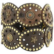 Ceinture en cuir à clous Campomaggi Bella Di Notte - Gris