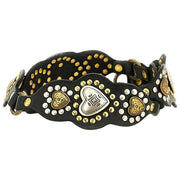 Campomaggi Diamante Stud Leather Belt - Black