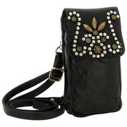 Campomaggi Siena Stud Phone Holder Bag - Black