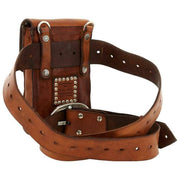 Sac Porte-Téléphone Campomaggi Siena Stud - Cognac Tan