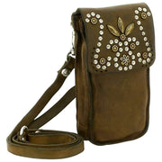 Sac Porte-Téléphone Campomaggi Siena Stud - Vert Militaire