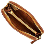 Campomaggi Veracruz Straw Leather Purse - Natural Beige/Cognac Tan